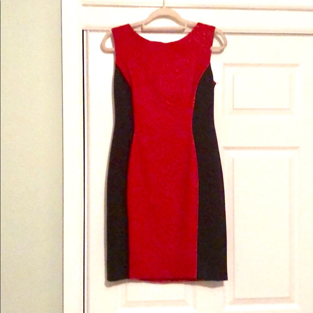 NWOT: Black red dress